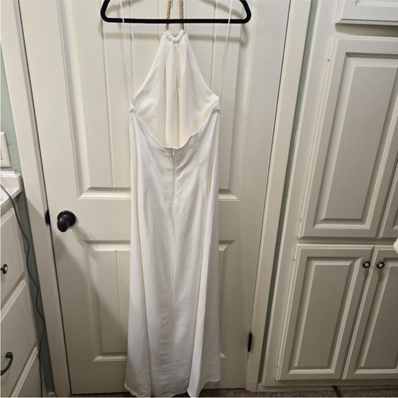 Banana Republic Halter Dress Cream Maxi Size 10 EUC - Picture 8 of 13